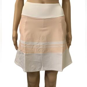 Puma Womens Powershape Striped Golf Tennis Skort Rose White Size XXL Long NWT$75